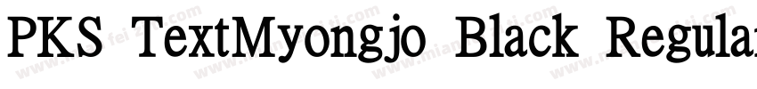 PKS TextMyongjo Black Regular字体转换